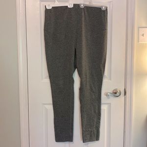 Isabel Maternity | Over-the-Bump Heather Grey Ankle Length Leggings
